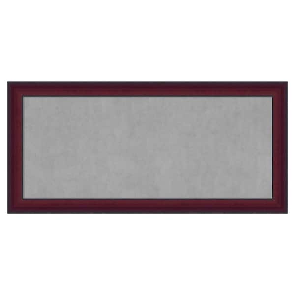 Amanti Art Canterbury Cherry 53 in. x 25 in. Framed Magnetic Board