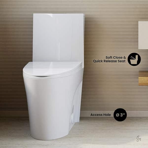 Swiss Madison - St. Tropez 1-Piece 1.1/1.6 GPF Dual Flush Elongated Toilet in Glossy White