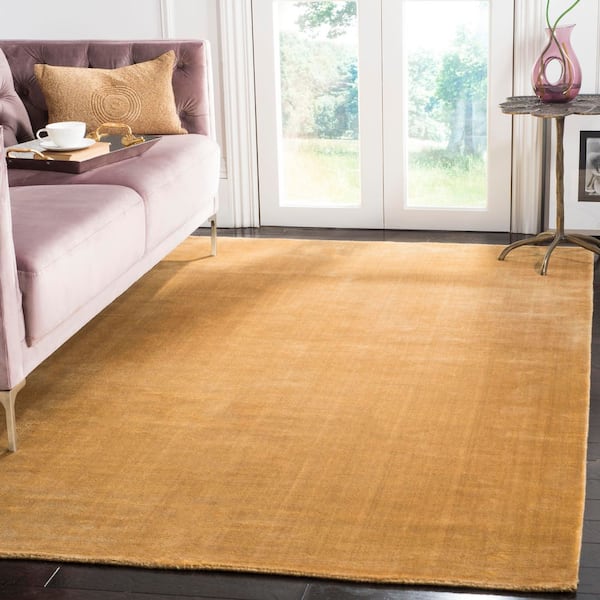 Mirage 5 ft. x 8 ft. Old Gold Solid Color Area Rug