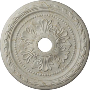 1-5/8 in. x 23-5/8 in. x 23-5/8 in. Polyurethane Palmetto Ceiling Medallion, Pot of Cream Crackle
