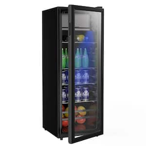 3.6 in. 1 Zone 10-Wine Bottles Beverage and Wine Cooler in Black