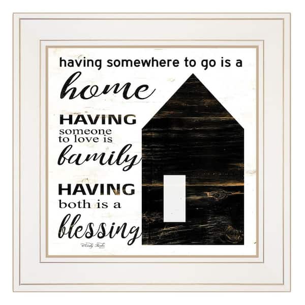 HomeRoots Charlie A Blessing 1-Piece Framed Wall Art 15 in. x 15 in.