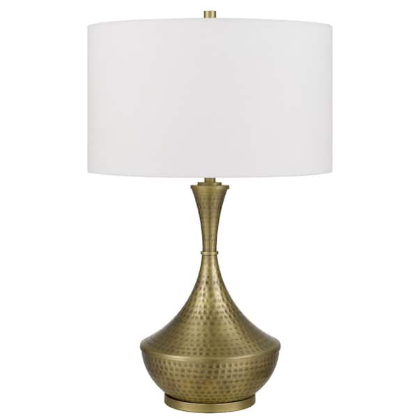 CAL Lighting 31 in. Gold Metal Table Lamp with Shade
