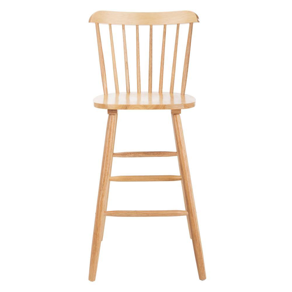 Galena Natural Rubberwood Spindle Back Bar Stool Set