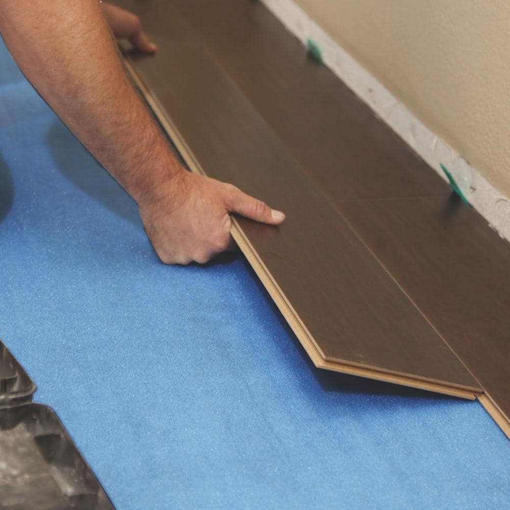 Blue Virgin Latex Rubber Underlayment for Luxury Vinyl Flooring, 100 Sq Ft