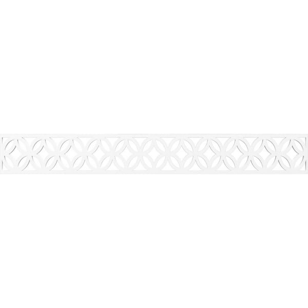 Ekena Millwork Crosby Fretwork 0.375 in. D x 46.5 in. W x 6 in. L PVC Panel Moulding