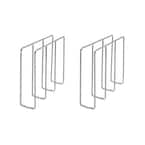U-Shaped Tray Divider Organizer for Cabinets, Chrome (2-Pack)