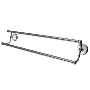 Victorian 24 in. Double Towel Bar in Brushed Nickel