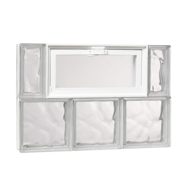 TAFCO WINDOWS 23.25 in. x 15.75 in. x 3.125 in. Wave Pattern Glass