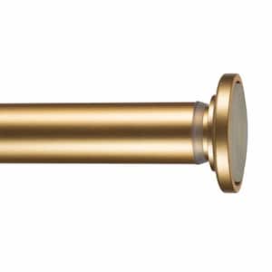 24 in. - 42 in. Adjustable Tension Curtain Rod in Satin Gold