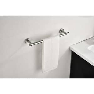 3-Piece Stainless Steel Bath Hardware Set with Towel Hook and Toilet Paper Holder and Towel Bar, in Brushed Nickel