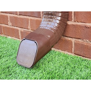 Type A 3 in. x 4 in. Brown Plastic Downspout Extension