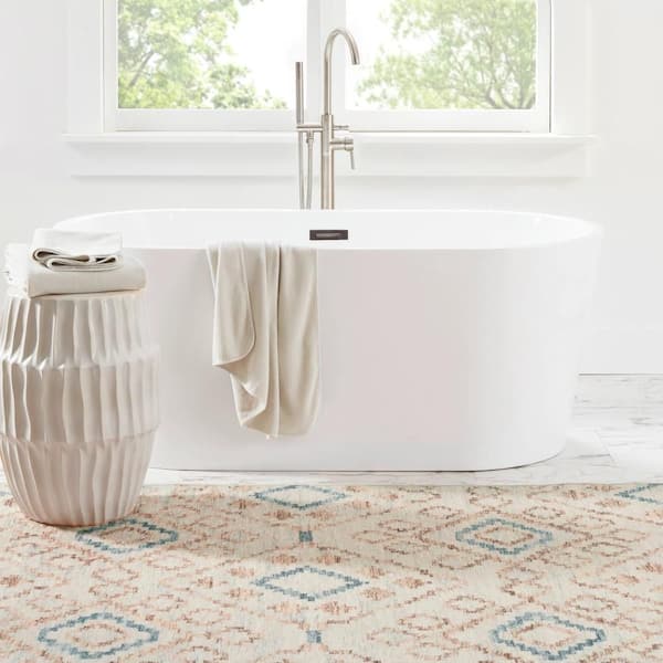 Jelly Roll Machine Washable Sky 2.6 ft. x 8 ft. Indoor Area Rug