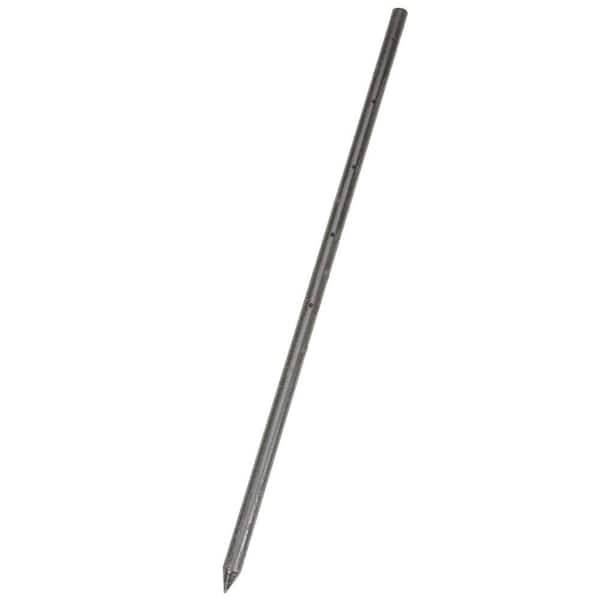 Unbranded 0.75 in. x 0.75 in. x 36 in. Round Steel Stake with Holes