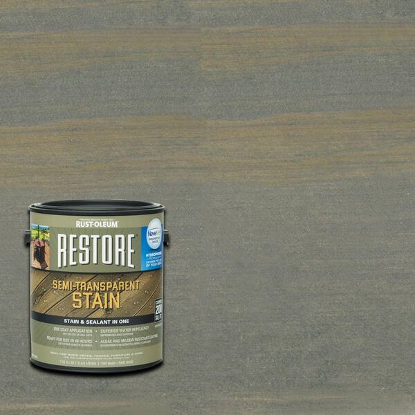 Rust-Oleum Restore 1 gal. Semi-Transparent Stain Slate with NeverWet