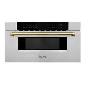 30'' Autograph Edition 1.2 cu. ft. 1000-Watt Built-In Microwave Drawer in Stainless Steel and Gold Handle