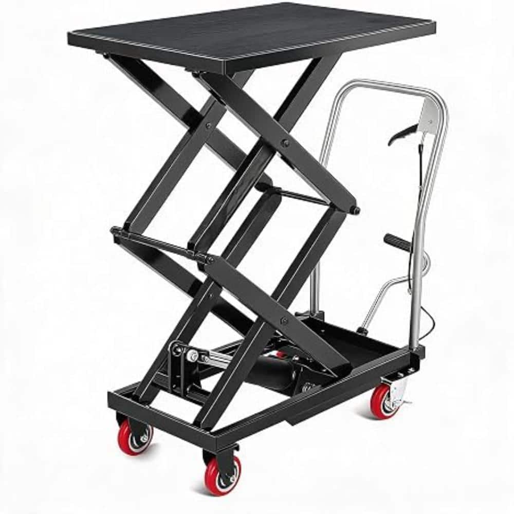 Cfosore 770 lbs Hydraulic Double Scissor Lift Table Cart, 50