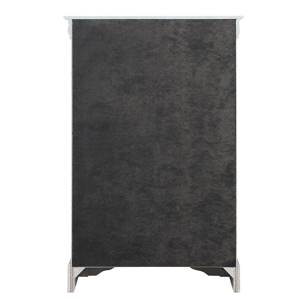 Platinum Gray 5-Drawer Chest with Dovetail and Felt Lined Drawers