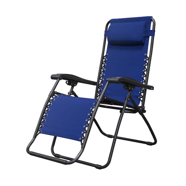 Caravan Sports Infinity Blue Metal Zero Gravity Patio Chair