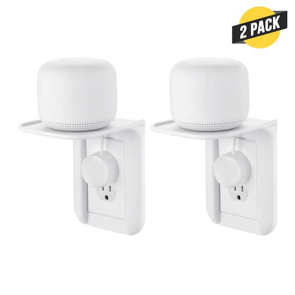 2PK White +Shelf Outlet Stand Kit C1 Google Nest Wifi Router and Point S1