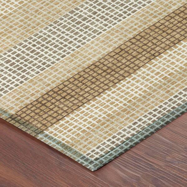 Chantille Machine Washable Indoor/Outdoor Abstract ACN2530 Gold 3 ft. x 4 ft. Area Rug