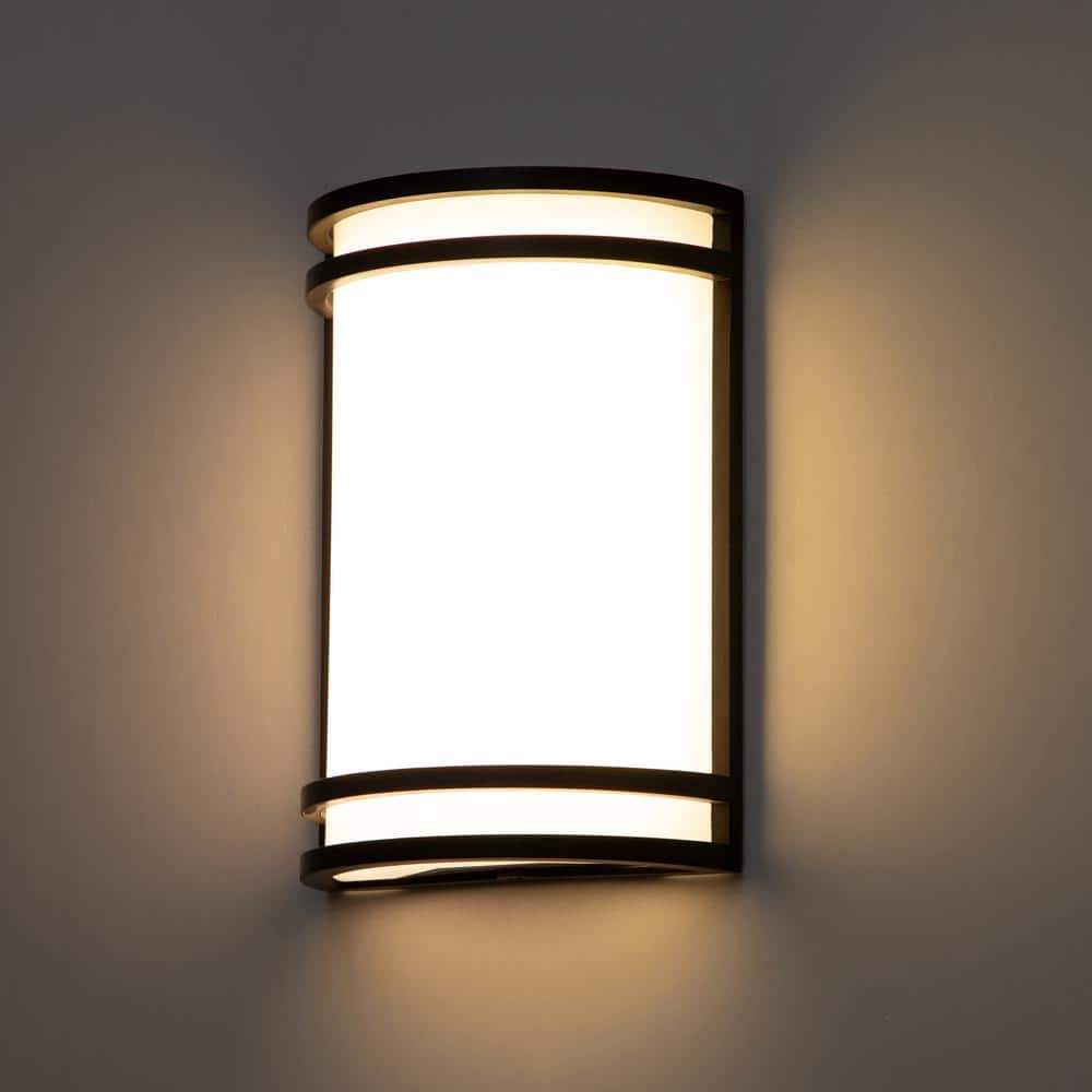 Oil-Rubbed Bronze LED Wall Sconce with Acrylic Shade