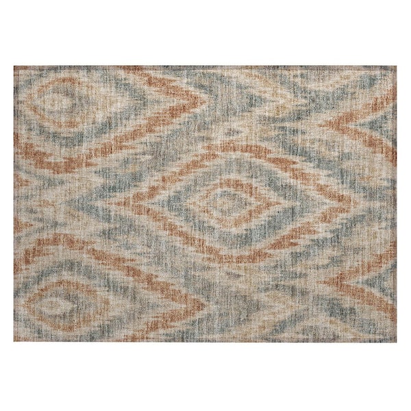 Chantille Machine Washable Indoor/Outdoor Abstract ACN3071 Putty 2 ft. x 3 ft. Accent Rug