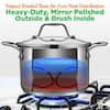 NutriChef 6 qt. Stainless Steel Heavy Duty Induction Pot, Soup Pot, Stockpot  with Lid NCSP6 - The Home Depot