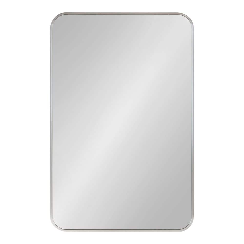 Zayda Sleek Silver Aluminum 20"x30" Minimalist Wall Mirror
