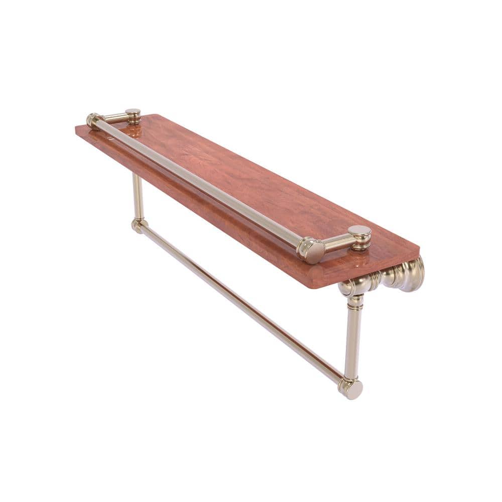 Allied Brass 1.9-in H Screw Mount Solid Brass Satin Chrome Hanging Shower Caddy