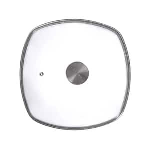 10 in. Glass Lid with Stainless Steel Knob for Grill Pan