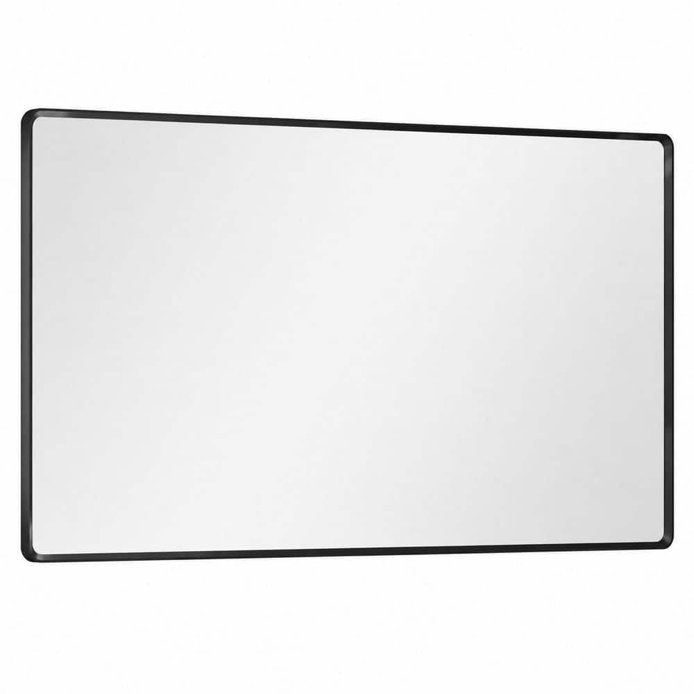 36 in. W x 66 in. H Matte Black Framed Rounded-Rectangle Anti-Rust Bathroom Vanity Wall Mirror price history on PriceWatchPro