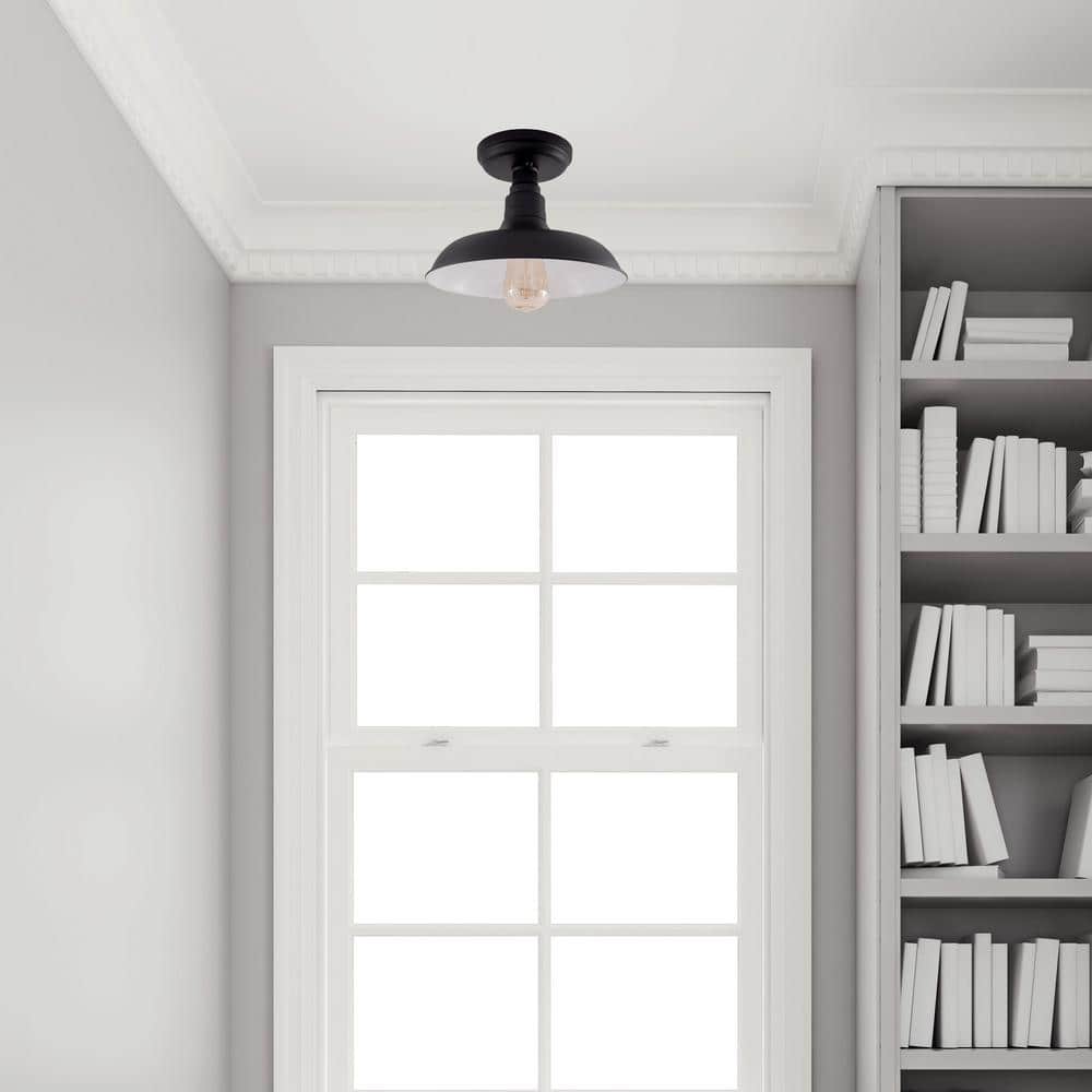 Kimball Matte Black 11" Indoor/Outdoor LED Ceiling Light
