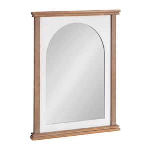 Brenna 28 in. x 22 in. Classic Rectangle Framed Rustic Brown Wall Accent Mirror