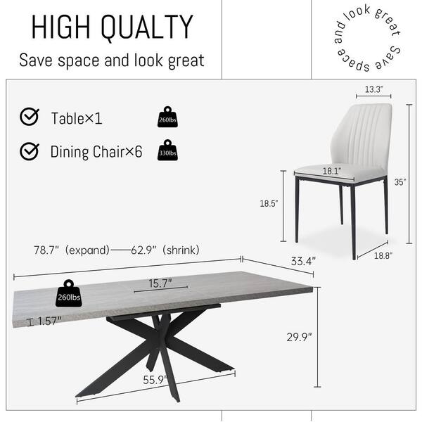 Table 6 seater cheap size