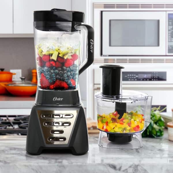 Oster Pro 1200 Plus 2-in-1 64 oz. 7-Speed Countertop Blender and Food  Processor in Gray 985120294M - The Home Depot