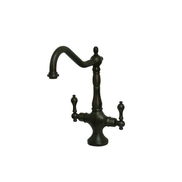 Kingston Brass Heritage 2-Handle Standard Kitchen Faucet in Oil Rubbed Bronze