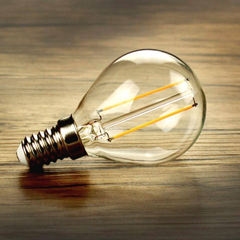 Clear Globe Dimmable LED Filament Bulbs, E12 Base, 6-Pack