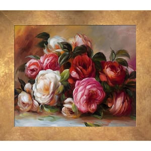 Discarded Roses by Pierre-Auguste Renoir Florentine Gold Framed Abstract Oil Painting Art Print 26 in. x 30 in.