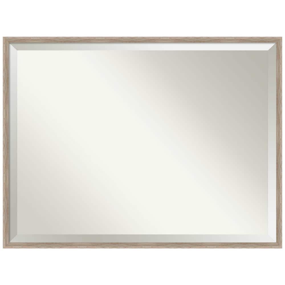 Rustic Whitewash Wood Bathroom Vanity Mirror