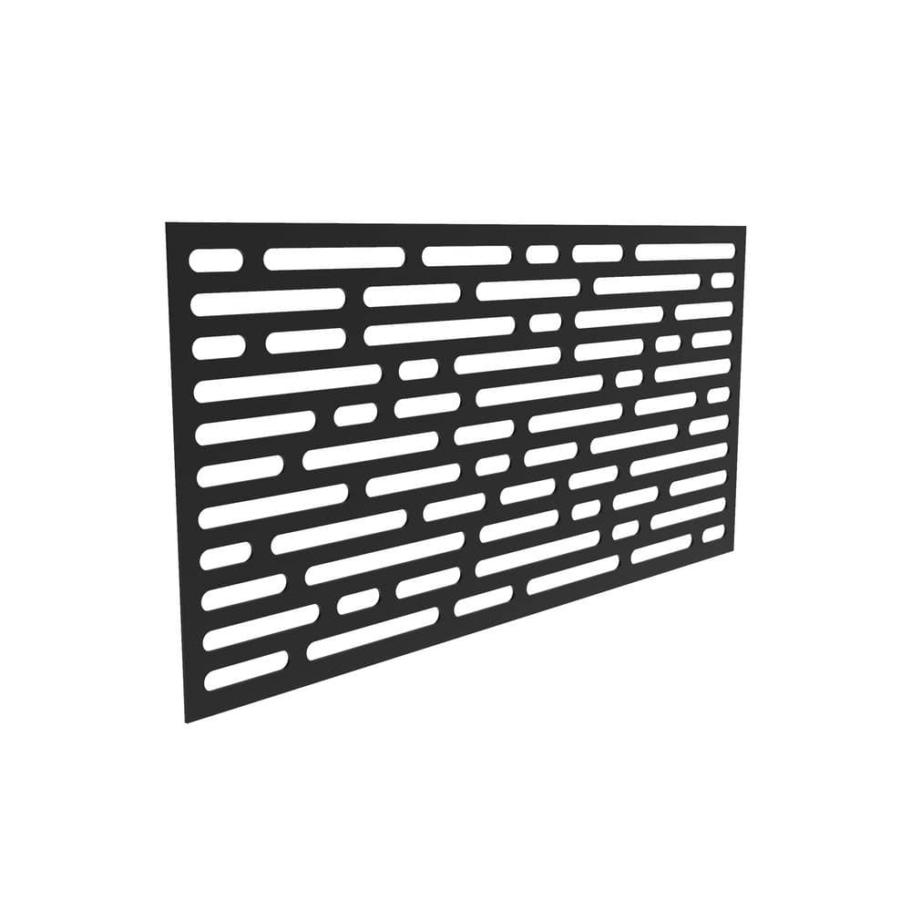 Black Rectangular Polypropylene UV Resistant Decorative Screen Panel
