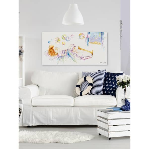 Unbranded 22.5 in. H x 45 in. W "Bedtime" by Maya Gur Printed Canvas Wall Art