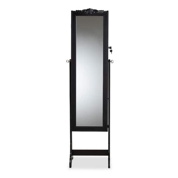 Baxton Studio Madigan Black Jewelry Armoire (60.8 in. H x 15.7 in. W x 14.1 in. D)