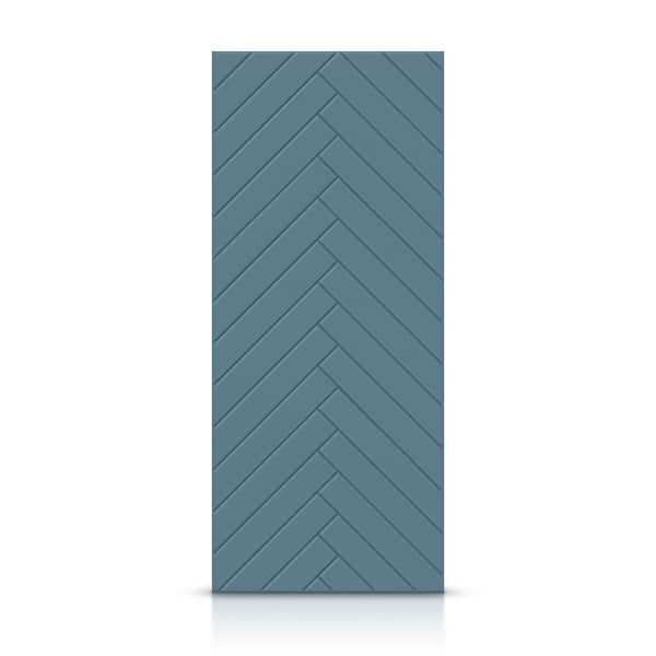 CALHOME 42 in. x 96 in. Hollow Core Dignity Blue Painted Composite MDF Interior Door Slab
