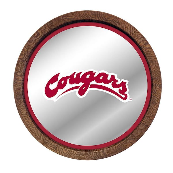 The Fan-Brand 20 in. Washington State Cougars Mirrored Barrel Top Mirrored Decorative Sign
