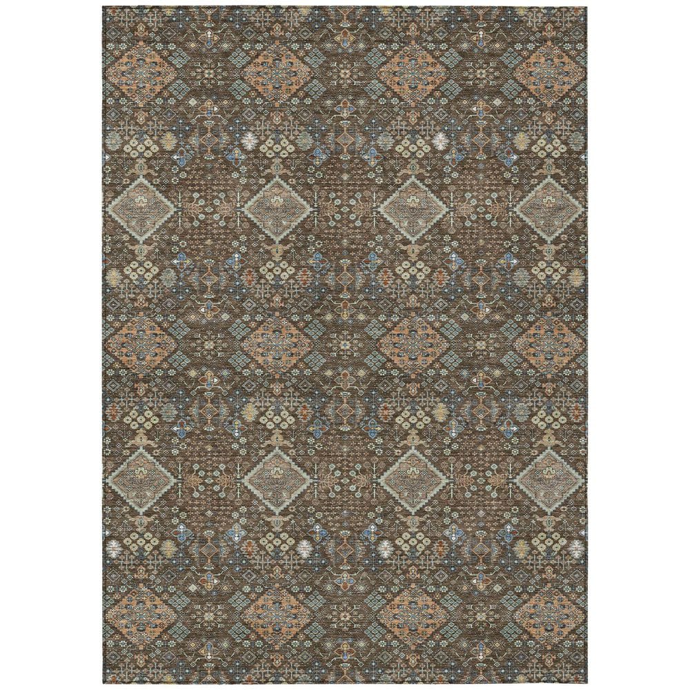 Chantille Machine Washable Indoor/Outdoor Abstract ACN2478 Chocolate 3 ft. x 5 ft. Area Rug price history on PriceWatchPro