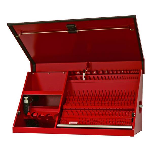 Extreme Tools PWS Series 41 in. 0-Drawer Textured Portable Workstation Top Chest in Red