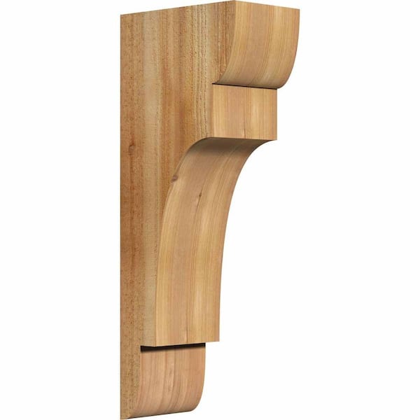 Ekena Millwork 6 in. x 10 in. x 26 in. Western Red Cedar New Brighton Rough Sawn Corbel