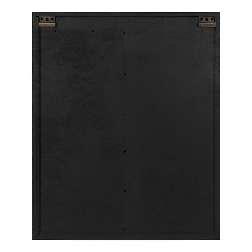 Rustic Brown Wood Wall Storage Cabinet with Vanity Mirror and Sliding Barn Door