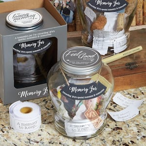 Top Shelf Clear Glass Feel Good Memory Jar